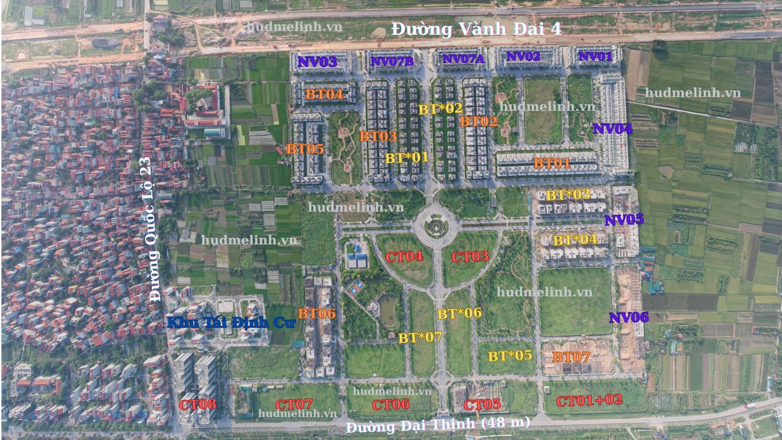 Tiến độ xây dựng dự án HUD Mê Linh